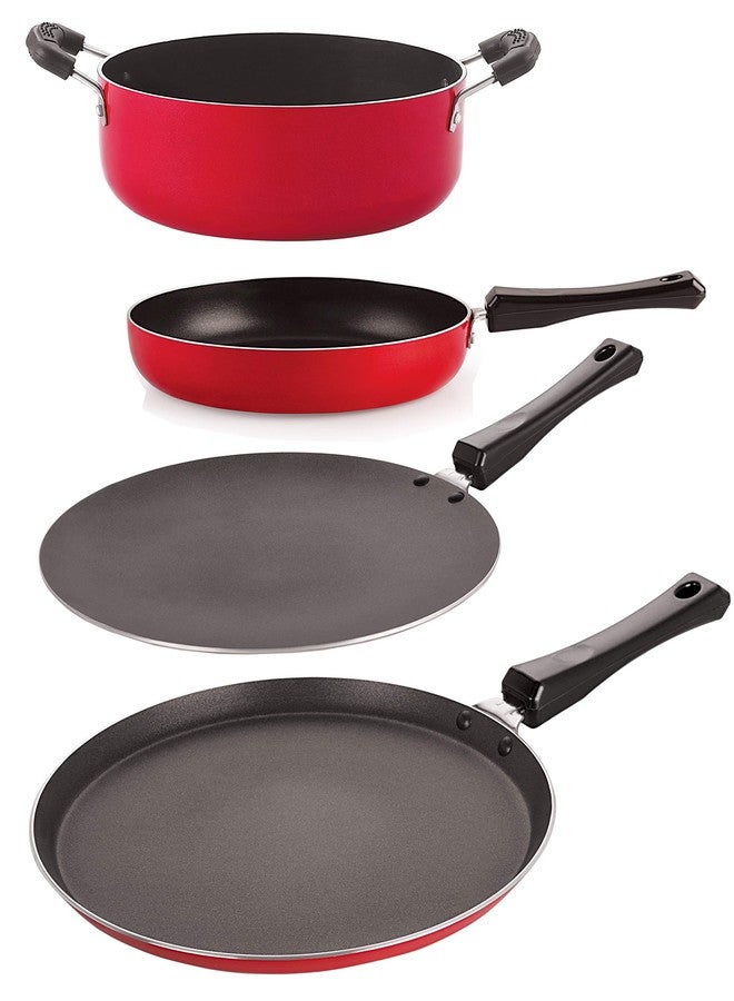 Nirlon 3 Layer Non-Stick Coated 4 Piece Kitchenware Combo Item Set Offer with Extreme Durability - Image 1
